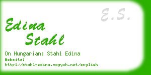 edina stahl business card